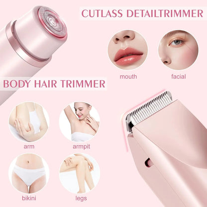 Electric Razor Woman Shaver Painless Women Mustache Epilator Leg Bikini Body Hair Trimmer for Women Facial Epilator Hair Remover